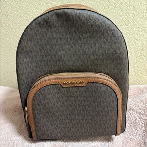Michael Kors Monogram Brown Backpack